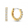 Náušnice TI SENTO kruhy 12mm so zirkónmi pozlátené 7956ZY Dámske striebro 925/1000 zlatá Ródium Zirkón 12 mm