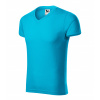 Pánske pracovné tričko MALFINI Slim Fit V-neck Farba: tyrkysová, Veľkosť: S