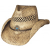 BULLHIDE HATS Anytime – westernový klobúk z raffie, prírodný (air brushed) Veľkosť: S-M (55 - 57 cm)