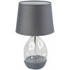 Rabalux Apolonia stolová lampa 1x40 W priehľadná-popolavá 74228