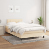 vidaXL Boxspring posteľ s matracom krémový 120x200 cm látka - Krémová - 8449-150218