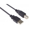 Kábel PremiumCord USB 2.0, A-B 3 m čierny ku2ab3bk