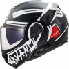 LS2 Helmets LS2 FF910 Advant II Tape flip-up prilba, čierna matná/biela, L (59/60)