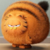 CUKROVÁ TLAČ jedlý obrázok na tortu Cukrová hmota Nadýchaná mačka Garfield + MENO