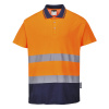 PORTWEST HI-VIS BAVLNA S174 / Reflexná funkčná polokošeľa - HV oranžová/námorná modrá S