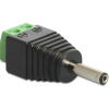 Delock 65434 DC (prúd) adaptér [1x DC zásuvka 3,5 mm - 1x 2-pólové] čierna, zelená, strieborná; 65434