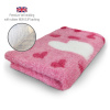 DRYBED Premium Vet Bed Big Heart ružový 150 x 100 cm