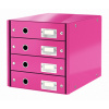 Zásuvkový box Leitz Click&Store, 4 zásuvky, růžová 60490023