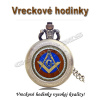 Vreckové hodinky - retro bronzové FREEMASON 3 3D dizajn