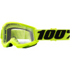MX okuliare 100% Strata 2 Junior žlté s čírym sklom