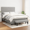 zahrada-XL Boxspring posteľ s matracom bledosivá 140x200 cm látka 3136837