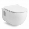 Misa WC závesná Rimless Avva 35.5x53cm integrovaná batéria a bidetová sprška čierna matná