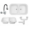 Kuchynská batéria - Sink 79x48 Two -Chamber + batéria + sifón (Kuchynská batéria - Sink 79x48 Two -Chamber + batéria + sifón)