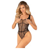 Obsessive B336 Crotchless Teddy Black