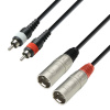 ADAM HALL K3 TMC 0600 (Prepojovací kábel 2x RCA Male – 2x XLR MalePrepojovací kábel 2x RCA Male – 2x XLR Male)