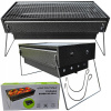 Gril na drevené uhlie Flow Move 50 x 23 cm (TURISTICKÝ GRIL NA UHLIE PRENOSNÝ SKLADACÍ KEMPING XXL KUFRIEK BBQ)
