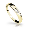 Zlatý prsteň Danfil DF1281 zo žltého zlata s briliantom 49