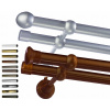 Dvojitá záclonová tyč 19 mm + 19 mm 570 cm