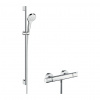 Hansgrohe Croma Select S, sprchová súprava Vario s termostatom Ecostat Comfort a sprchovou tyčou 90 cm, biela/chrómová, HAN-27014400