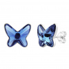 Stříbrné náušnice motýlek se Swarovski® Crystals LSW2854E12DB