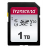 Transcend 1TB SDXC 300S (Class 10) UHS-I U3 V30 paměťová karta, 100 MB/s R, 85 MB/s W TS1TSDC300S