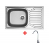 Sinks OKIO 860 XXL + ELASTA nerez/sivá