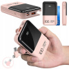 Powerbanka 10000 mAh ružová (POWERBANK 10000 mAh MINI POWER BANK PRE KAŽDÝ TELEFÓN USB-C/USB/LIGHTNING)
