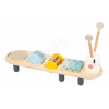 Drevený hudobný stolík Húsenica Caterpillar Musical Stand Sweet Cocoon Janod 5 hudobných nástrojov od 12 mes