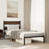 vidaXL Posteľný rám bez matraca s čelom hnedý dub 100x200 cm - Hnedá - 217255-208445