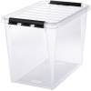 Úložný box, plastový, 61 litrov, čierne úchytky, SMARTSTORE 