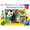 Ravensburger Kinderpuzzle - 05666 Panda, Tiger und Löwe - 3x49 Teile Puzzle für Kinder ab 5 Jahren ()