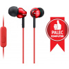 SONY sluchátka MDR-EX110AP, handsfree, červené