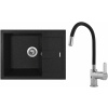 Set Sinks G11330 (dřez Amanda 650 Granblack 30 + baterie Flexia lesklá)