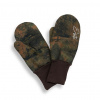 ESITO Palcové rukavice softshell Duo Forest - hnedá Veľ. 5 - 7 rokov
