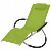 Záhradné lehátko - Vidaxl Deckchair s geometrickým rámom, oceľou, zelenou farbou (Vidaxl Deckchair s geometrickým rámom, oceľou, zelenou farbou)