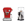 Ascaso Dream PID, Love Red + Eureka Mignon Perfetto, CR chrome