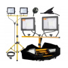 SADA LED REFLEKTOROV 2X50W + 160CM STATÍV + KRYT - NEUTRÁLNA BIELA