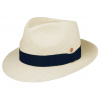 Exkluzívny panamský klobúk Fedora s modrou stuhou- Mayser Manuel - UV faktor 80 Veľkosť: 59 cm (L)
