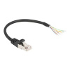Delock - Síťový kabel - RJ-50 (M) do obnažený drát - 25 cm - S/FTP - lisovaný, provedení bez hrbolků - černá