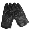 MIL-TEC rukavice TACTICAL kožené ČIERNE veľ.L