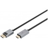 Digitus DisplayPort / HDMI kabel Konektor DisplayPort, Zástrčka HDMI-A 3 m černá DB-340202-030-S 4K UHD, třížilový stíněný, flexibilní provedení, bez halogenů