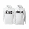 T-ričko Mikiny Jeho kráľovná Jej kráľ mikiny pre páry (King a Queen) Pánska veľkosť: 3XL, Dámska veľkosť: L