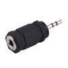 AppleMix Konektor / redukcia 2,5 mm jack samec - 3 kolíky na 3,5 mm jack samica - bez kábla - čierny