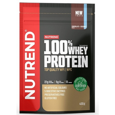 Nutrend 100% Whey Protein 400 g - biela čokoláda/kokos