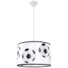 Sollux Lighting Detské závesné svietidlo Ball A, 1x plastové tienidlo so vzorom, (fi 40cm)