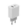ColorWay sieťová nabíjačka (CW-CHS037PD-WT) – USB-C PD 3.0 PPS, USB QC 3.0, Huawei FCP, Samsung AFC, Xiaomi Turbo, 30W, biela KF2347538