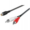 PremiumCord Kabel 1x CINCH female - 2x CINCH male 20cm (kjackcy2-02)