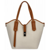 Kožené kabelka shopper bag Vittoria Gotti béžová 631