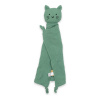 NEW BABY Mušelínový usínáčik Cat mint 30x30 zelená