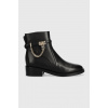Kožené členkové topánky MICHAEL Kors Hamilton dámske, čierna farba, na plochom podpätku, 40F3HAME5L 40F3HAME5L.001 EUR 41